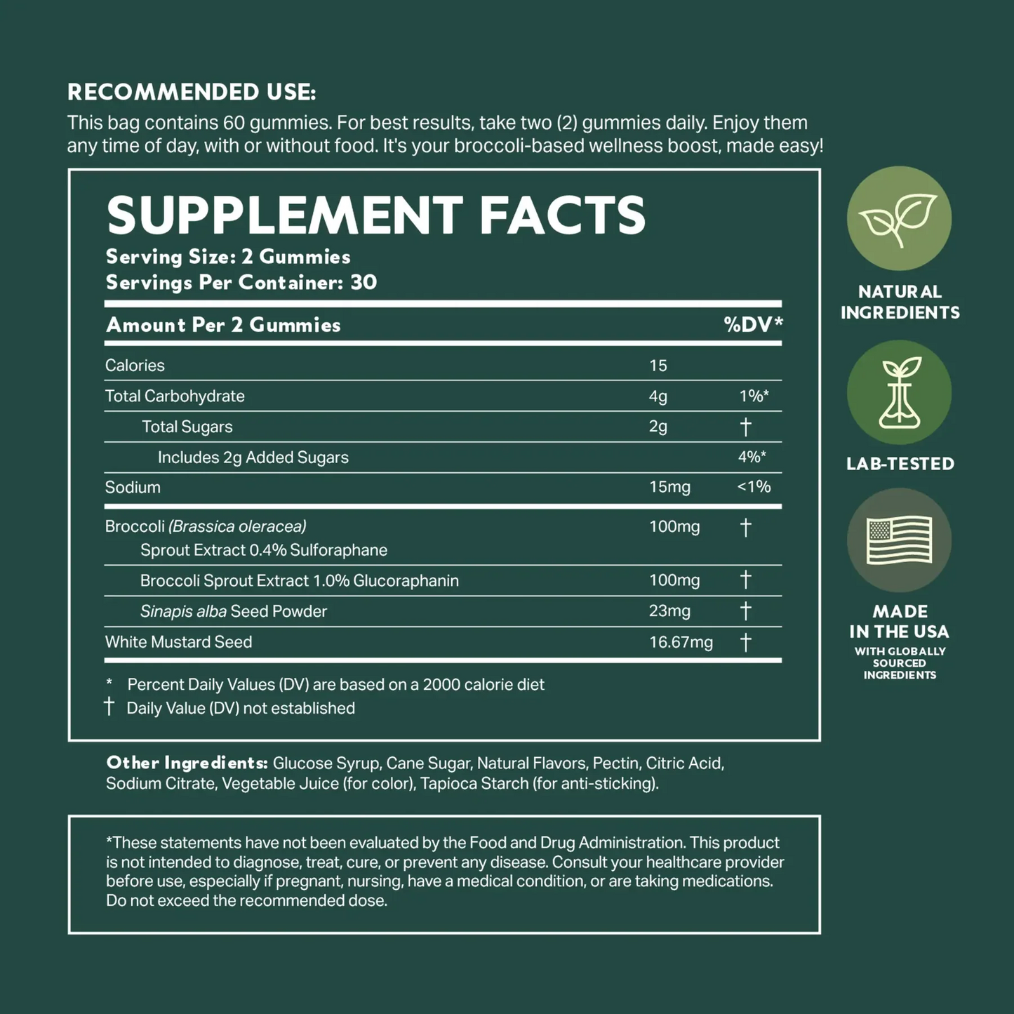 NeuroBrocc Sulforaphane Supplement Gummies